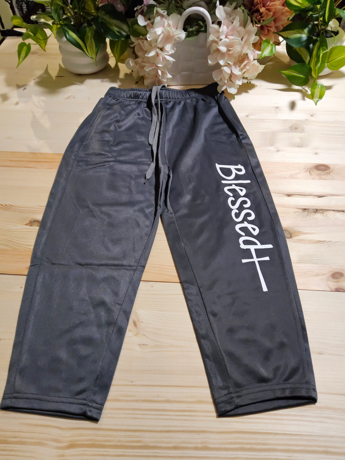 Size 5–6 Youth Sweatpants with Faith Designs