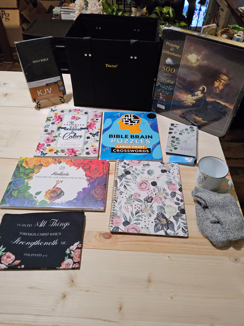 Christian Relaxation Activity Bundle – 500 PC Puzzle, KJV Bible, Journal & More