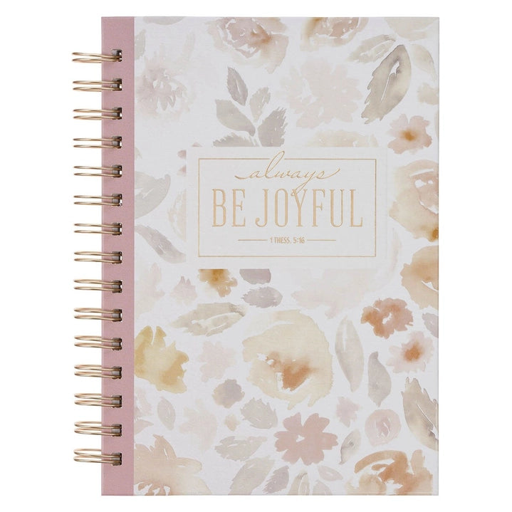 Always Be Joyful – Dusty Mauve Floral Christian Journal (1 Thessalonians 5:16)