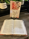 KJV Holy Bible – Large Print Pink Cloth Hardcover with Floral Design