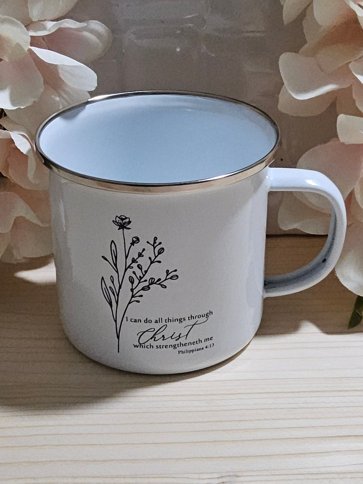 Christian Scripture Enamel Coffee Mug
