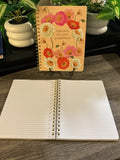 Peach Floral Spiral Journal – "Begin Each Day With a Grateful Heart"