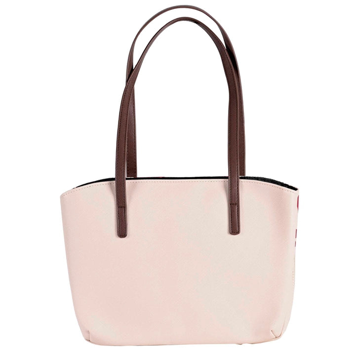 Floral Bible Cover Tote – White Dove Wedge with Gold Cross Zipper (XL)
